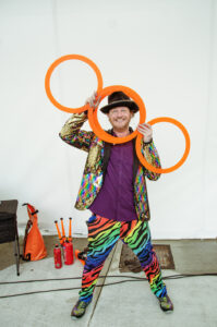Stephen McGinley, fire juggling entertainer 