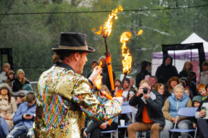 Stephen McGinley, fire juggling entertainer 