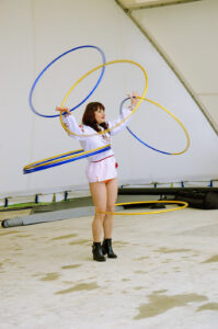 Hula-hoop artist Iryna Skakun
